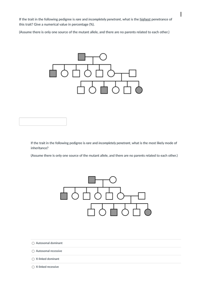 Solved | If the trait in the following pedigree is rare and | Chegg.com