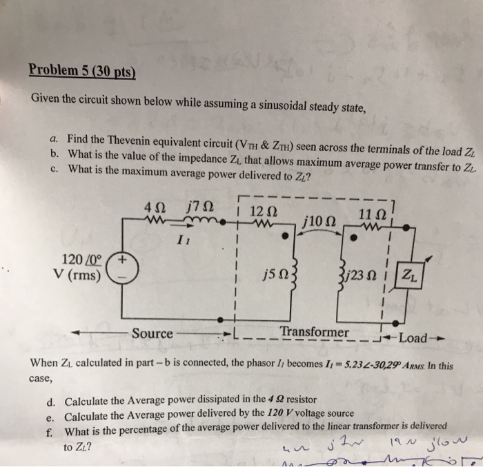 Solved Problem 5 (30 pts) Given the circuit shown below | Chegg.com