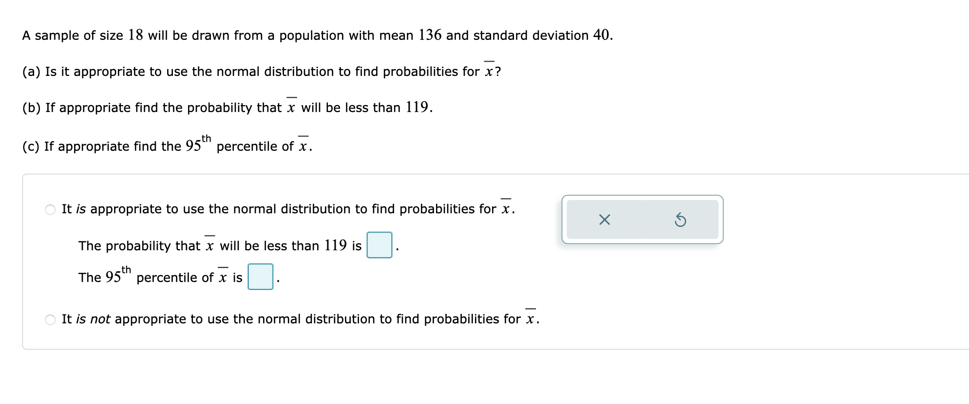 Solved A sample of size 18 will be drawn from a population | Chegg.com