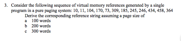 Consider The Following Sequence Of Virtual Memory Chegg Consider The Following Sequence Of Virtual Memory Chegg