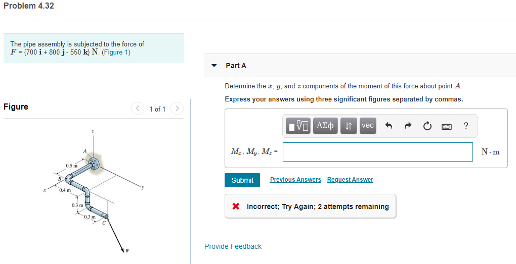 Solved Problem 4.32 The pipe assembly is subjected to the | Chegg.com