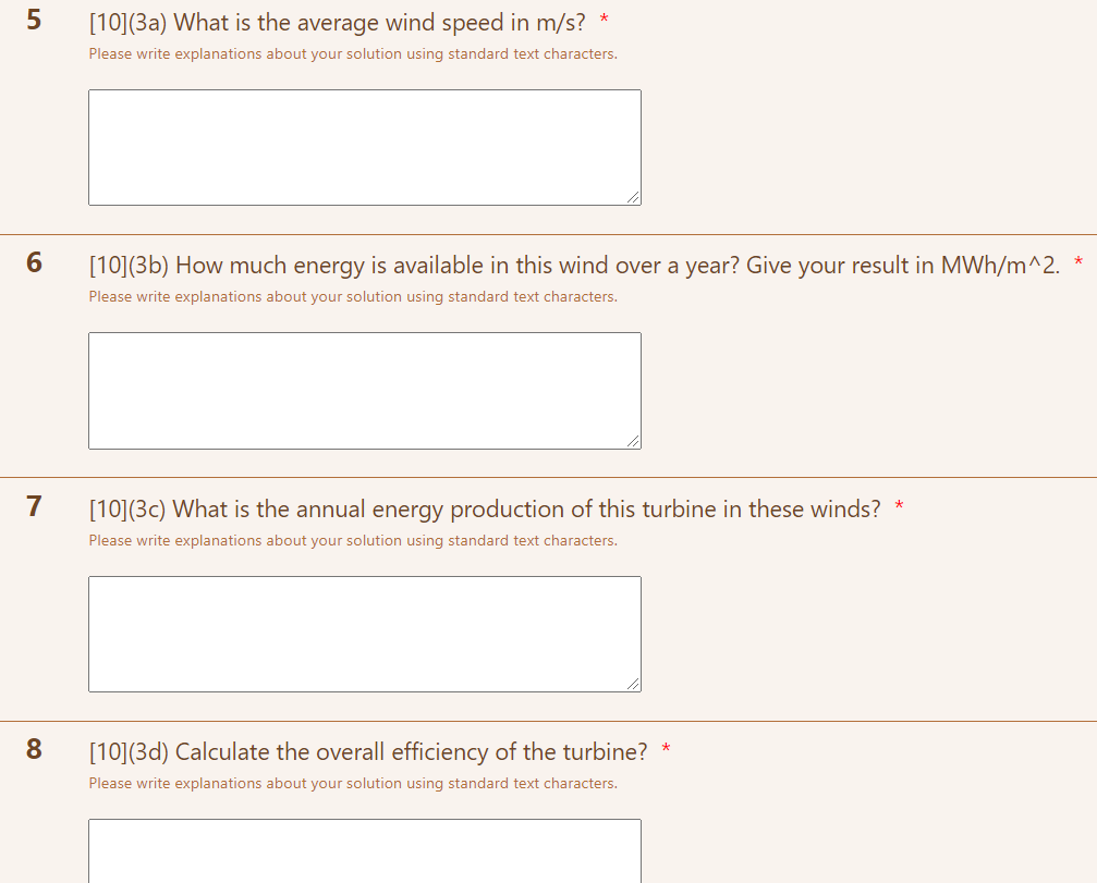 Solved Problem 3. Measurement of wind speed at a site over | Chegg.com