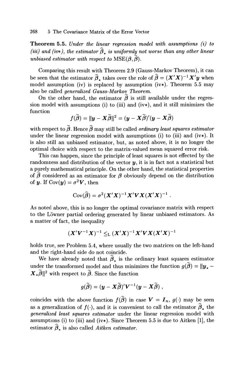 Solved 5 Consider The Linear Regression Model With Assum Chegg Com