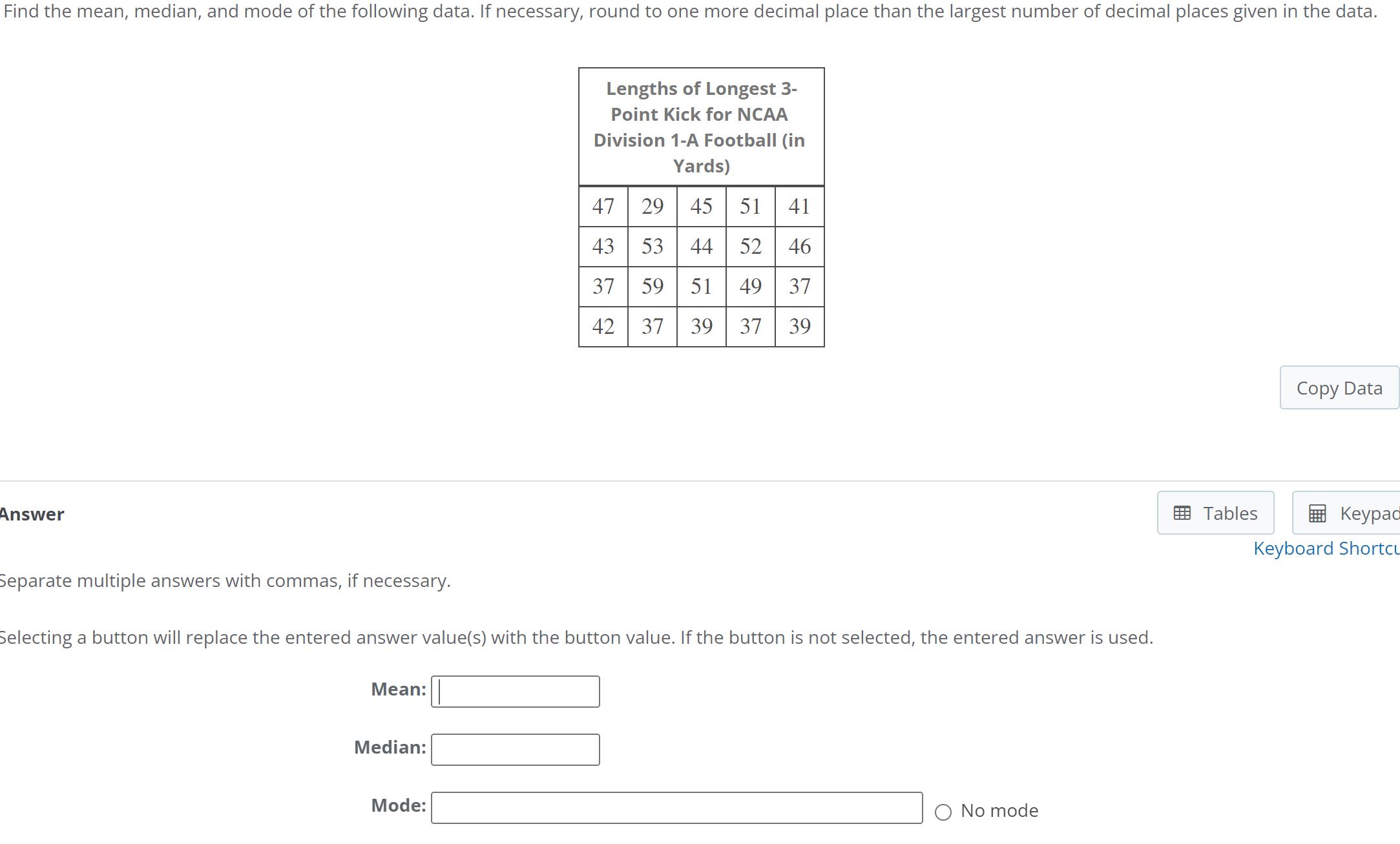 Solved parate multiple answers with commas, if necessary. | Chegg.com