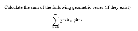 how to calculate sum of a geometric series