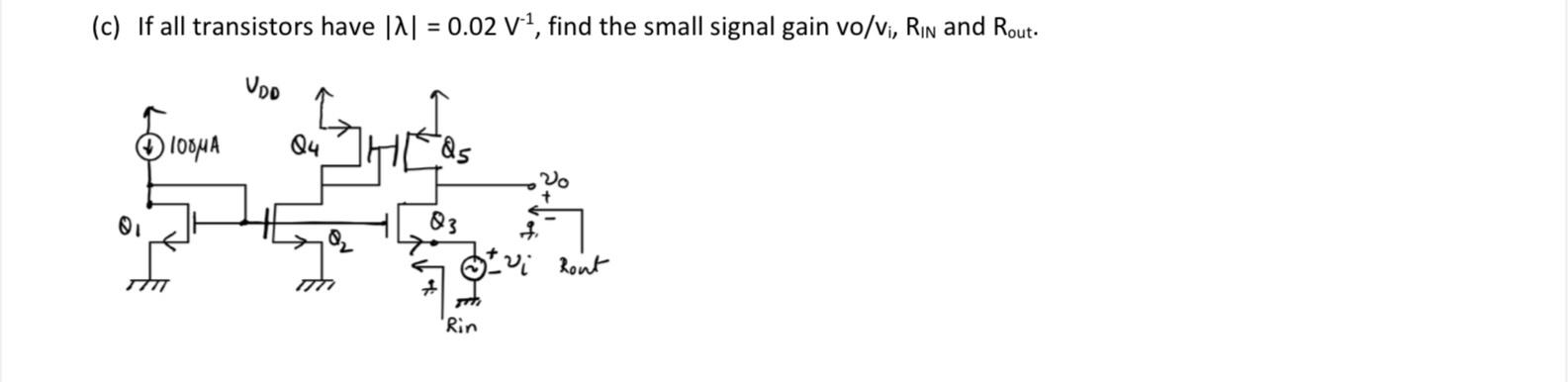 Solved The transistors have the following characteristics: | Chegg.com
