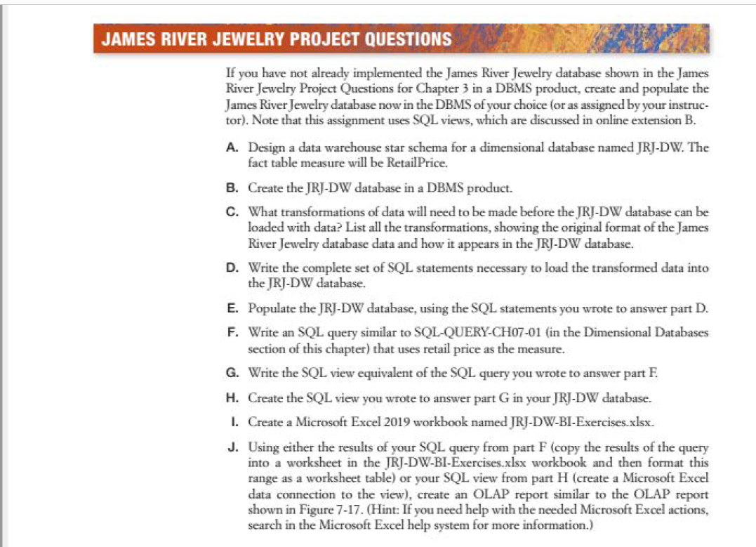 Solved If you have not already implemented the James River