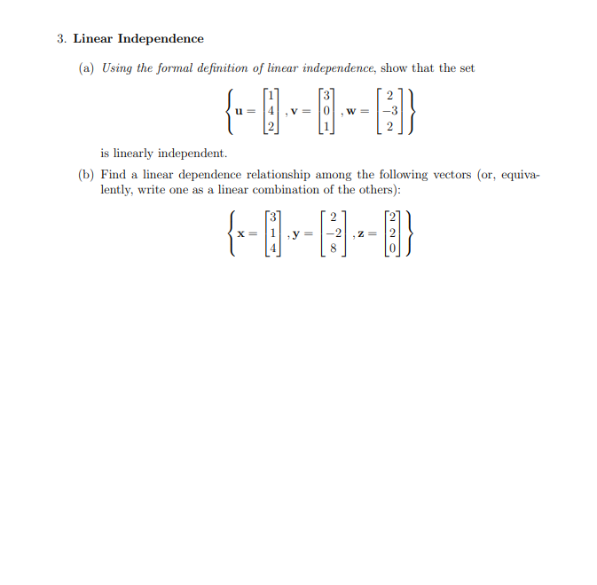 definition of linear independence