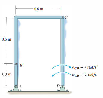 Solved Determine the angular acceleration and angular | Chegg.com