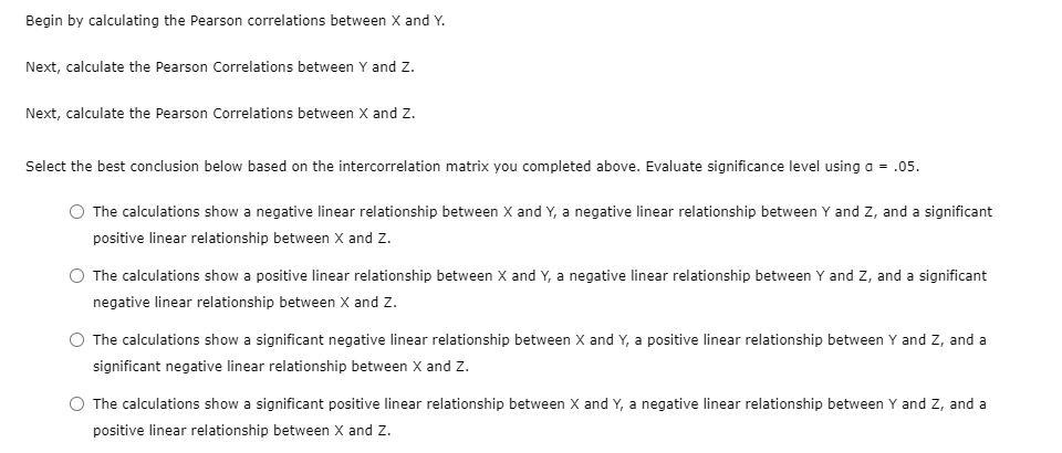 Solved Consider a data set consisting of values for three | Chegg.com
