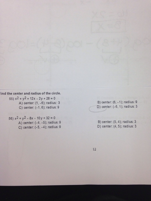 the radius of the circle x 2 y 2 8x 10y 8