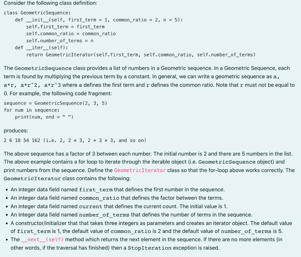 Solved Consider the following class definition: class | Chegg.com