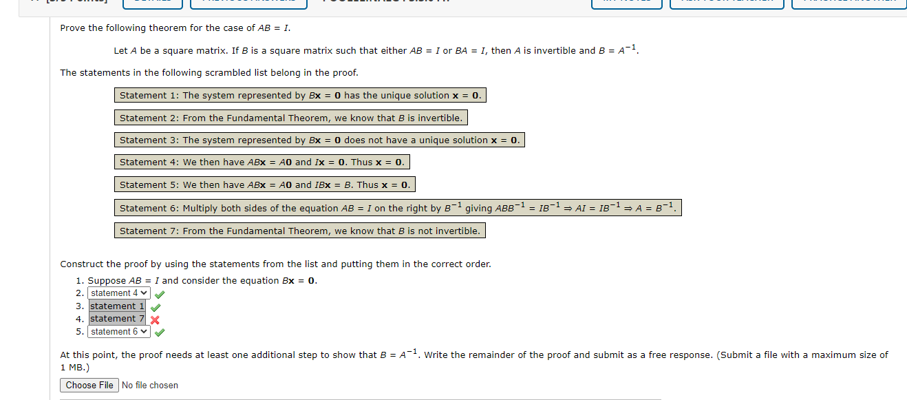 Solved Prove The Following Theorem For The Case Of AB = 1. | Chegg.com