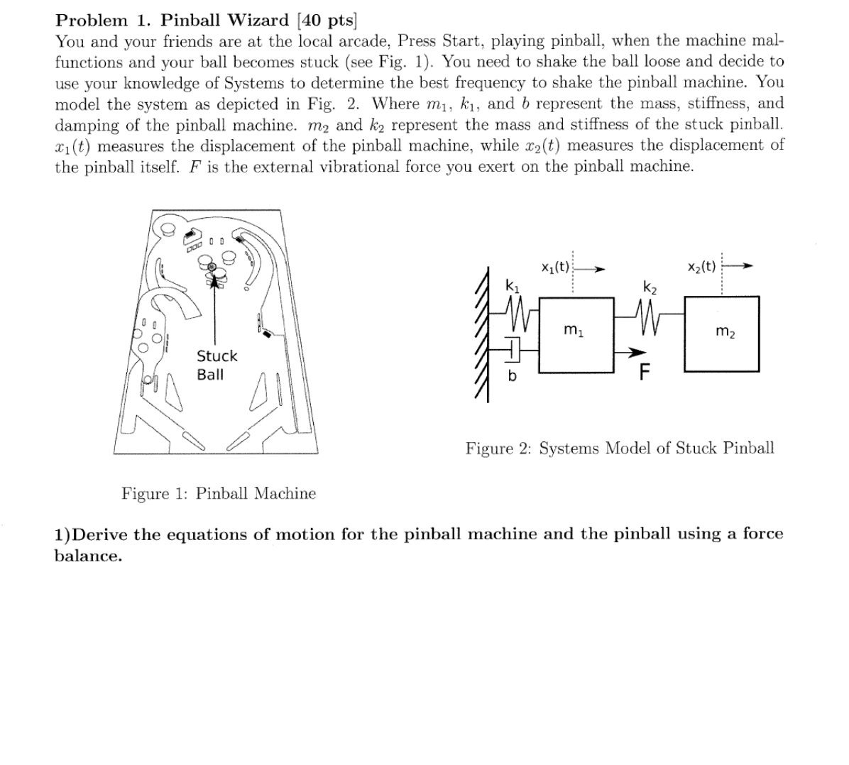 Solved Problem 1. Pinball Wizard [40 pts] You and your | Chegg.com