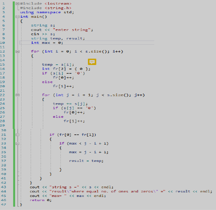 1 2 HM0NM 4 5 6 7 #include ciostream> #include <string.h> using nanespace std; Clint main() { string s; cout << enter string