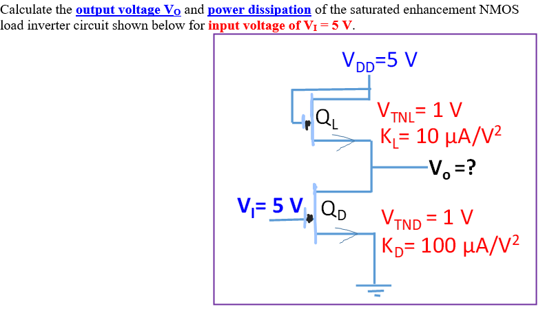 Solved Calculate The Output Voltage Vo And Power Dissipation | Chegg.com