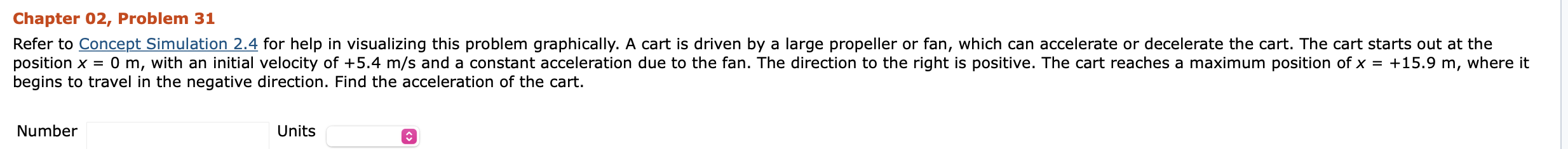 Solved Chapter 02, Problem 31 Refer to Concept Simulation | Chegg.com