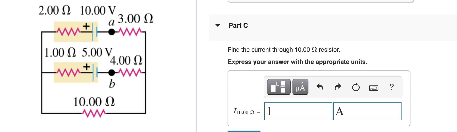 Solved The 10.00 VV Battery In The Figure (Figure 1) Is | Chegg.com