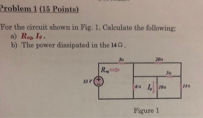 Solved Problem 1 (15 Points) For the circuit shown in Fig. | Chegg.com