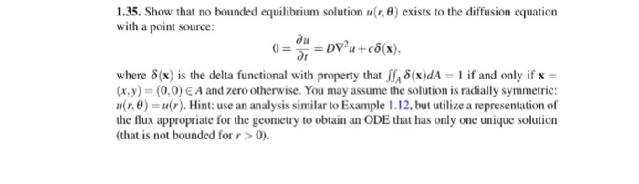 Solved Show that no bounded equilibrium solution u (r, | Chegg.com