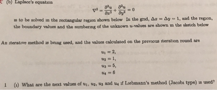 (b) Laplace's Equation Is To Be Solved In The | Chegg.com