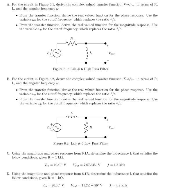 Solved A For The Circuit In Figure 6 1 Derive The Compl Chegg Com