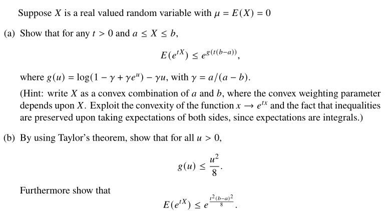 Solved Suppose X is a real valued random variable with | Chegg.com