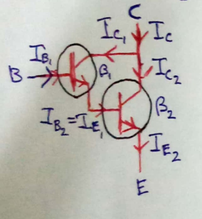 Solved Darlington Transistor Given Ss Ss1ss2 Is Ic Ic1 Ic2 Chegg Com