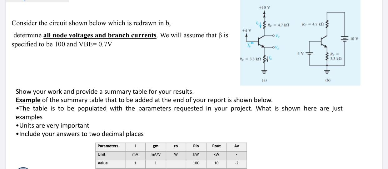 Solved +10 V Consider the circuit shown below which is | Chegg.com