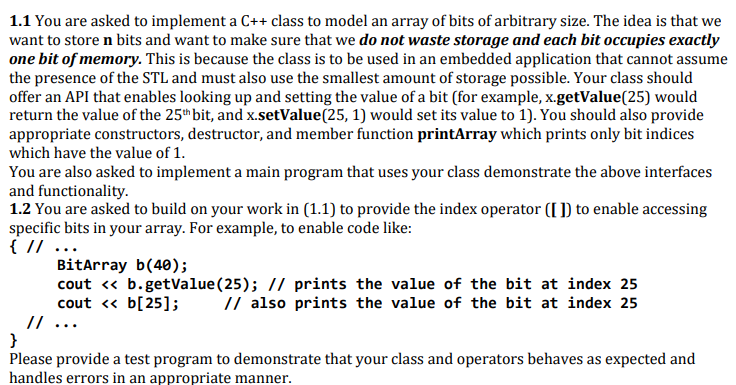 Solved I need to create a C++ Class that does what is | Chegg.com