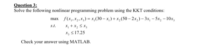 nonlinear programming problems