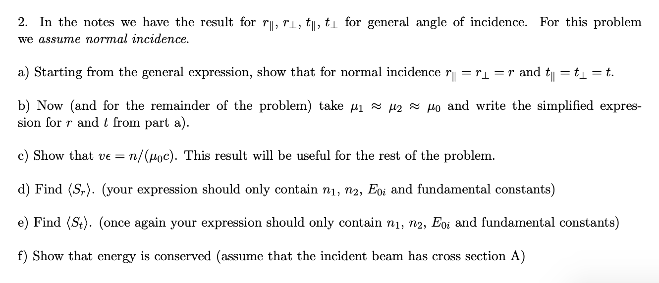 Solved 2 In The Notes We Have The Result For Ri R1 T Chegg Com