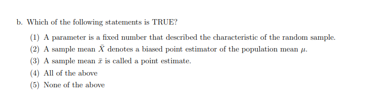 Solved B. Which Of The Following Statements Is TRUE? (1) A | Chegg.com