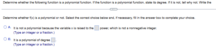 Solved Determine whether the following function is a | Chegg.com
