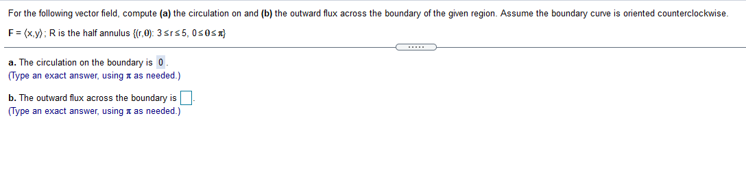 Solved For the following vector field, compute (a) the | Chegg.com