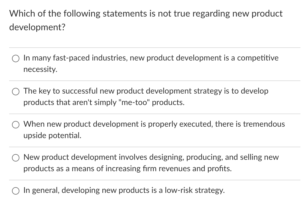 Solved Which of the following statements is not true | Chegg.com