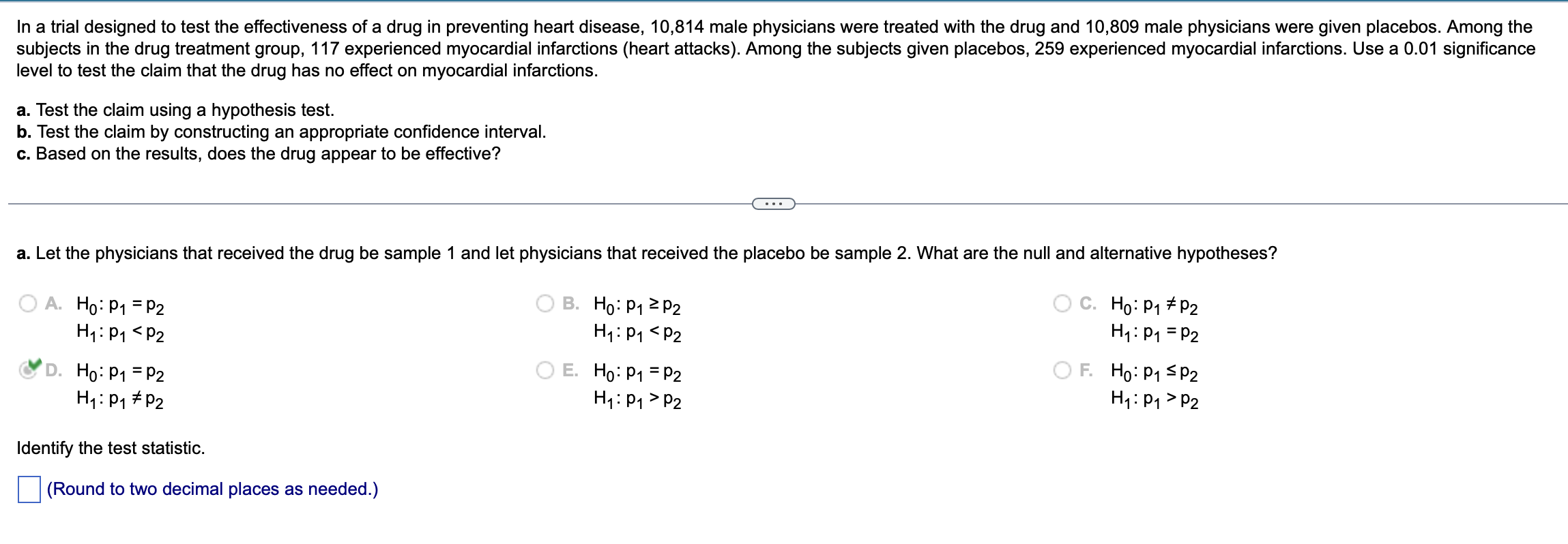 Solved PLEASE help me find the T TEST, P VALUE, and | Chegg.com