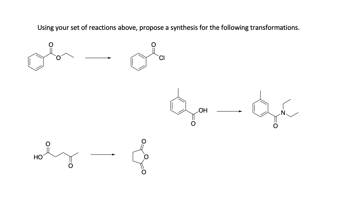 Solved Using your set of reactions above, propose a | Chegg.com