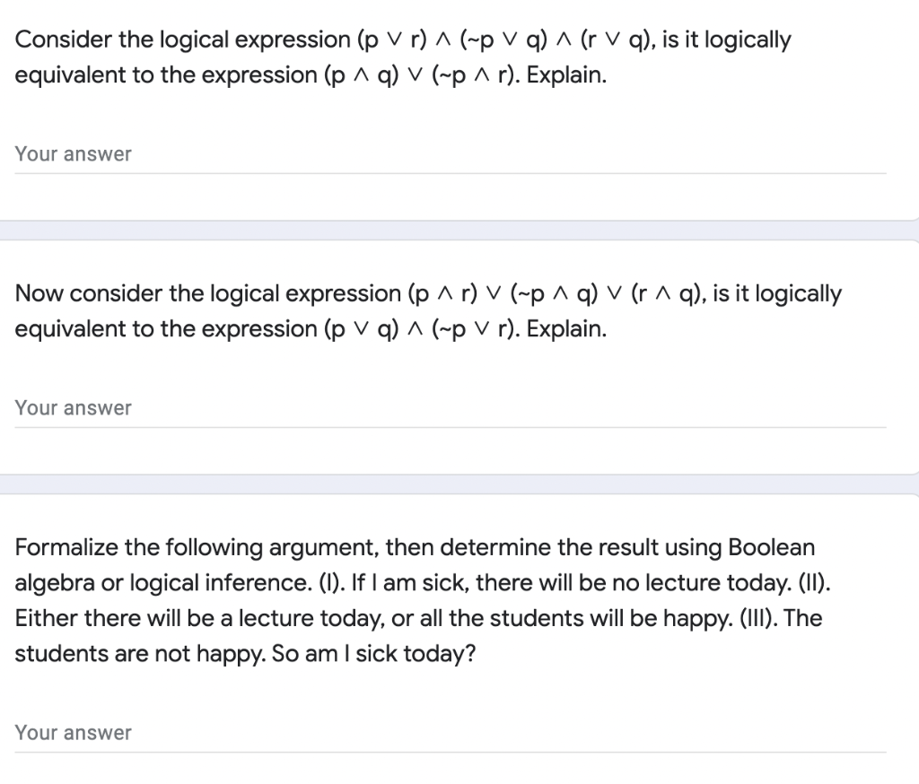 Solved Use Boolean Algebra to prove that (x + z)(-x + y)(z + | Chegg.com