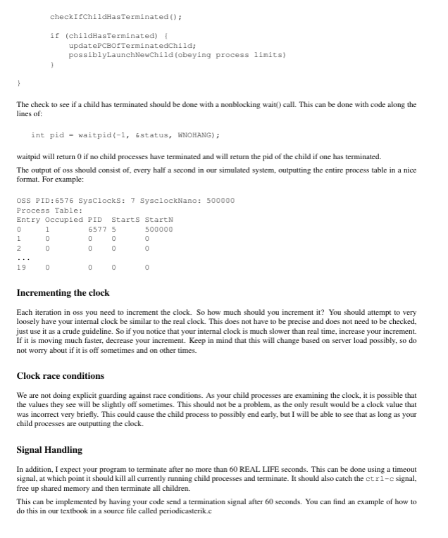 Solved I need some help writing this oss program using | Chegg.com