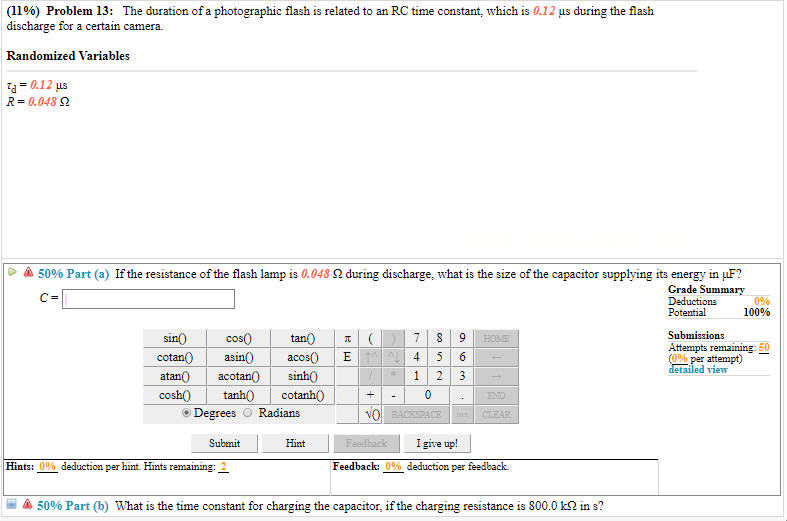 Solved (11%) Problem 13: The duration of a photographic | Chegg.com