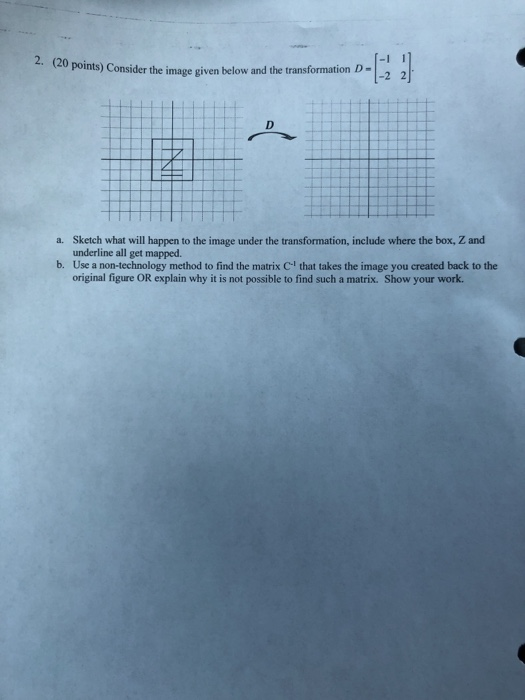 Solved 2. (20 points) Consider the image given below and the | Chegg.com