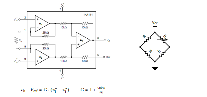 Solved Consider the integrated INA111 instrumentation | Chegg.com