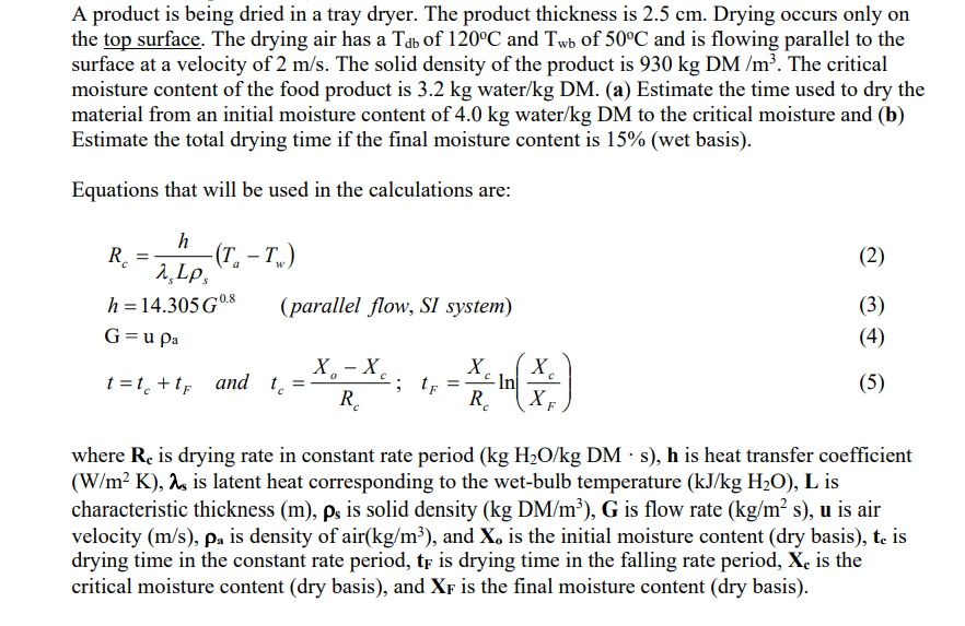 A product is being dried in a tray dryer. The product