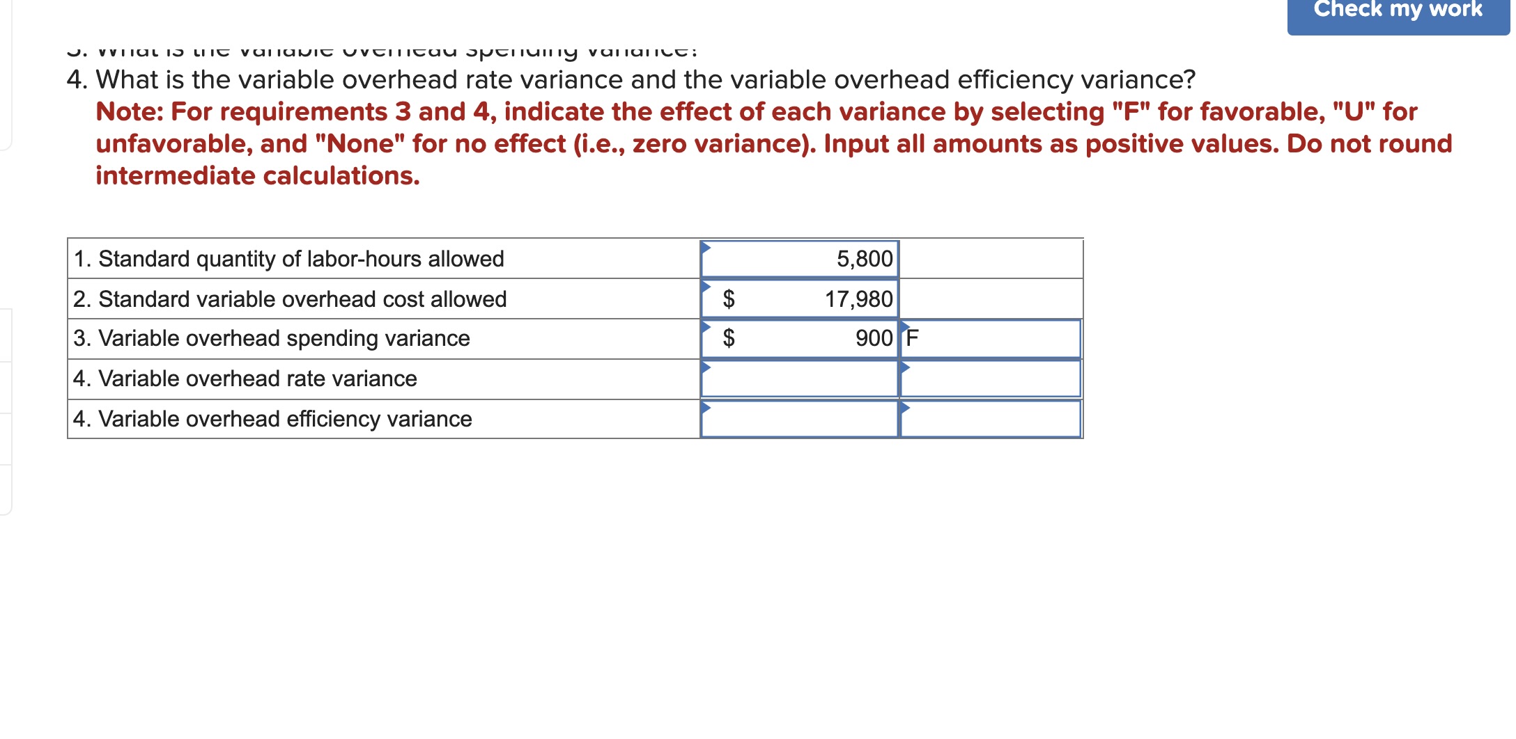 Solved Exercise 10-3 (Algo) Variable Overhead Variances | Chegg.com