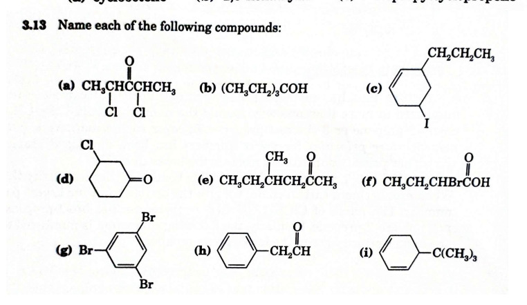 Solved 3.13 Name each of the following compounds: (a) (b) | Chegg.com