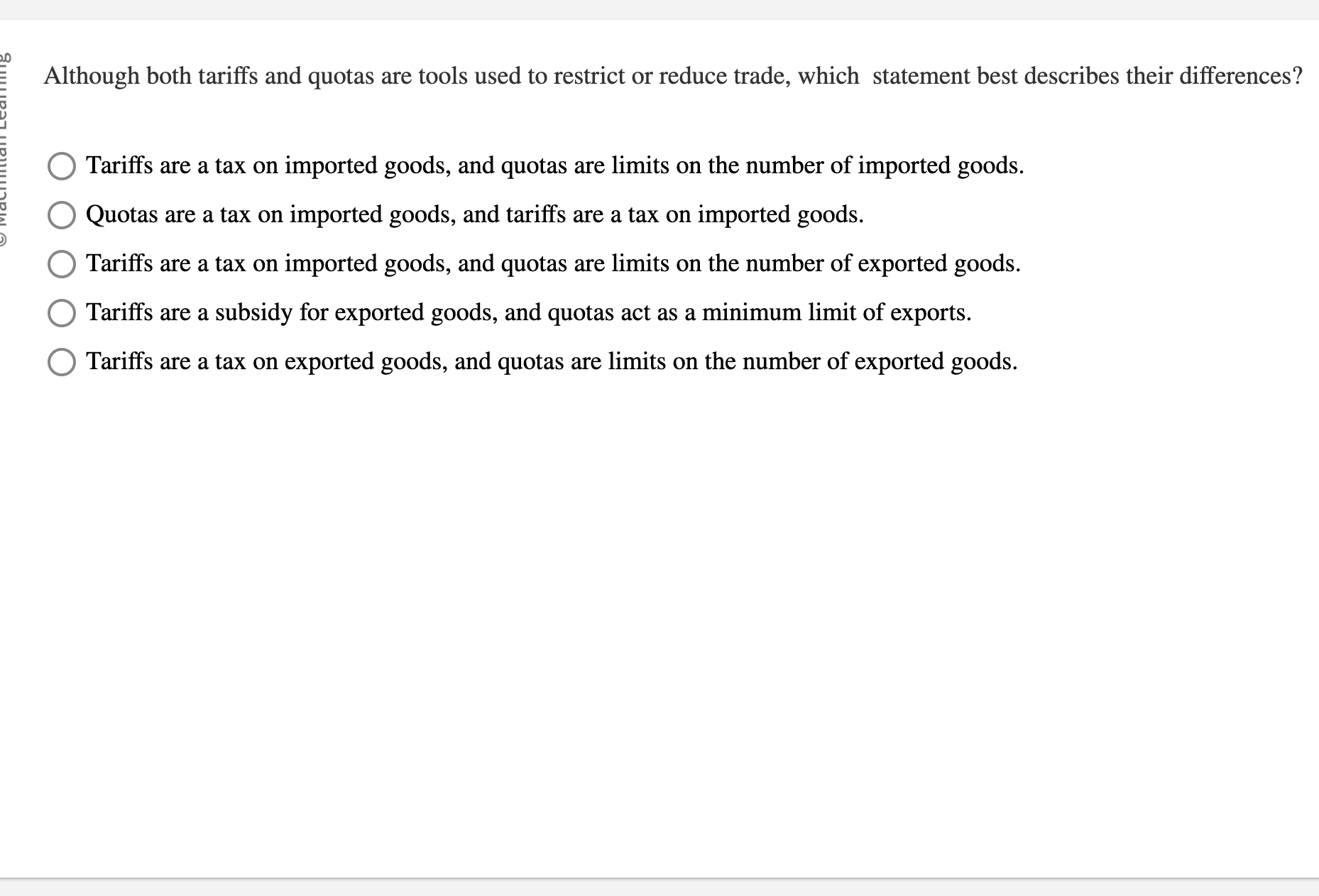 Solved Although Both Tariffs And Quotas Are Tools Used To Chegg Com   Screenshot2023 12 07at12.36.50AM 