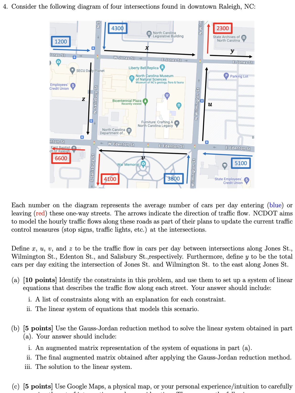 Solved (c) [5 ﻿points] ﻿Use Google Maps, a physical map, or | Chegg.com