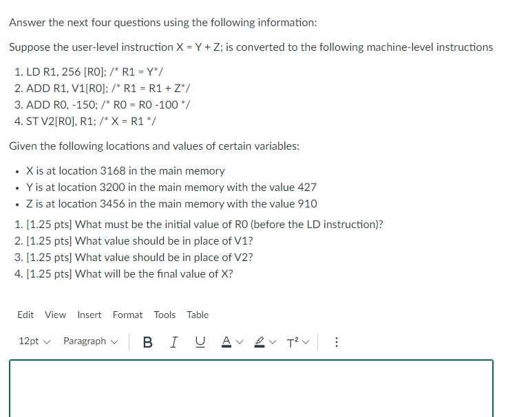 Solved Answer The Next Four Questions Using The Following | Chegg.com