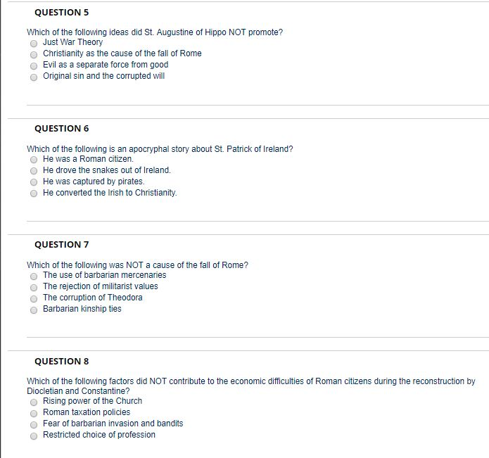 Solved QUESTION 5 Which of the following ideas did St. | Chegg.com